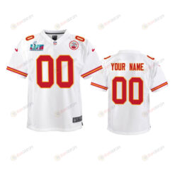 Kansas City Chiefs Super Bowl LVII Custom 00 Game Jersey - Youth White