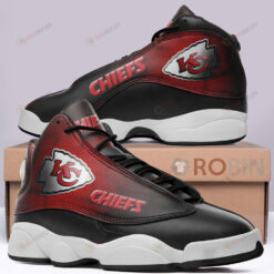 Kansas City Chiefs Team Air Jordan 13 Sneaker Shoes In Black