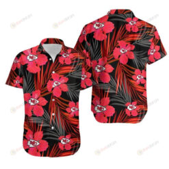 Kansas City Chiefs Tropical Flower Leave ??3D Printed Hawaiian Shirt