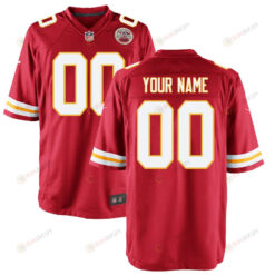 Kansas City Chiefs Youth Custom 00 Game Jersey - Red