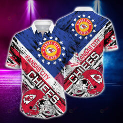 Kansas City Chiefs and rugby helmet ??3D Printed Hawaiian Shirt