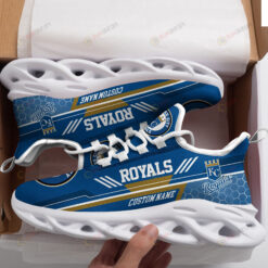 Kansas City Royals Logo Custom Name Pattern 3D Max Soul Sneaker Shoes