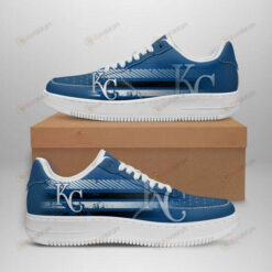 Kansas City Royals Logo Pattern Air Force 1 Printed In Blue