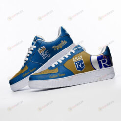 Kansas City Royals Mascot Logo Pattern Custom Name Air Force 1 Printed