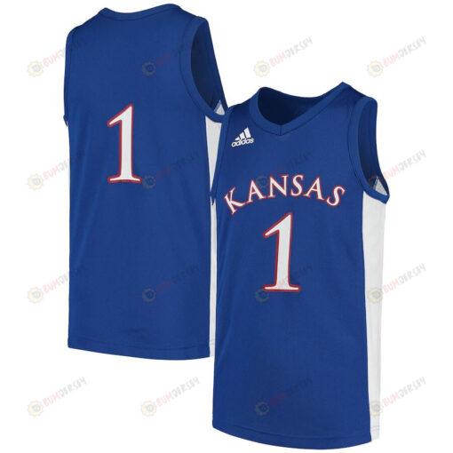 Kansas Jayhawks 1 Game Youth Jersey - Royal