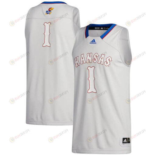 Kansas Jayhawks 1 Swingman Men Jersey - Gray