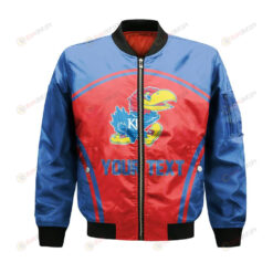 Kansas Jayhawks Bomber Jacket 3D Printed Curve Style Sport