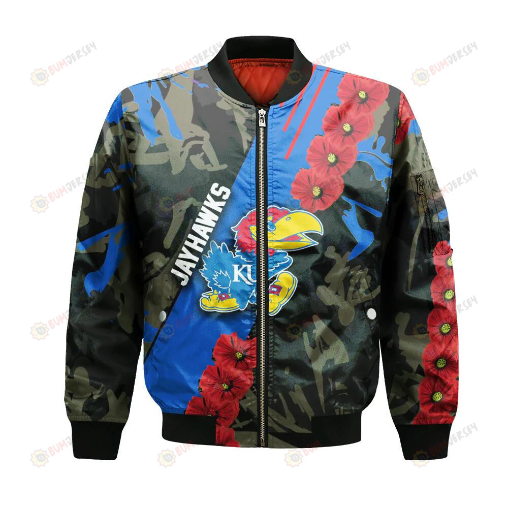 Kansas Jayhawks Bomber Jacket 3D Printed Sport Style Keep Go on