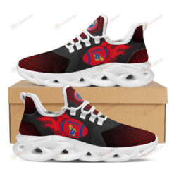 Kansas Jayhawks Fire Ball Logo Pattern 3D Max Soul Sneaker Shoes