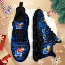 Kansas Jayhawks Logo Brocade Pattern 3D Max Soul Sneaker Shoes