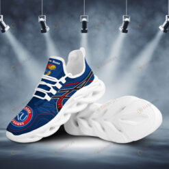 Kansas Jayhawks Logo Pattern Custom Name 3D Max Soul Sneaker Shoes