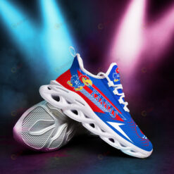 Kansas Jayhawks Logo Stripe Pattern 3D Max Soul Sneaker Shoes