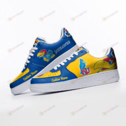 Kansas Jayhawks Mascot Logo Pattern Custom Name Air Force 1 Printed