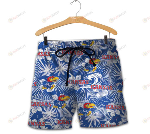 Kansas Jayhawks Men Shorts Tropical Seamless