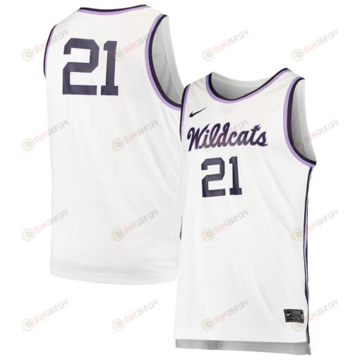 Kansas State Wildcats 21 Basketball Men Jersey - White