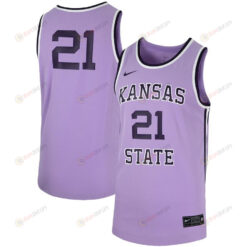 Kansas State Wildcats 21 Throwback Basketball Men Jersey - Purple