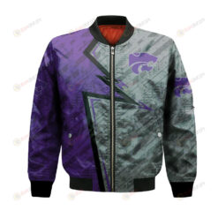 Kansas State Wildcats Bomber Jacket 3D Printed Abstract Pattern Sport