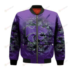 Kansas State Wildcats Bomber Jacket 3D Printed Camouflage Vintage