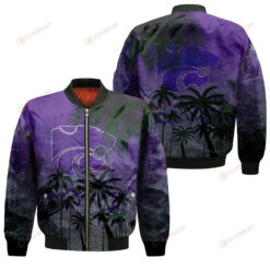 Kansas State Wildcats Bomber Jacket 3D Printed Coconut Tree Tropical Grunge