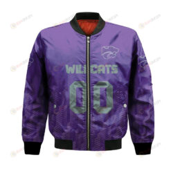 Kansas State Wildcats Bomber Jacket 3D Printed Team Logo Custom Text And Number