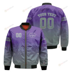 Kansas State Wildcats Fadded Bomber Jacket 3D Printed