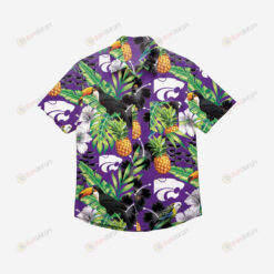 Kansas State Wildcats Floral Button Up Hawaiian Shirt