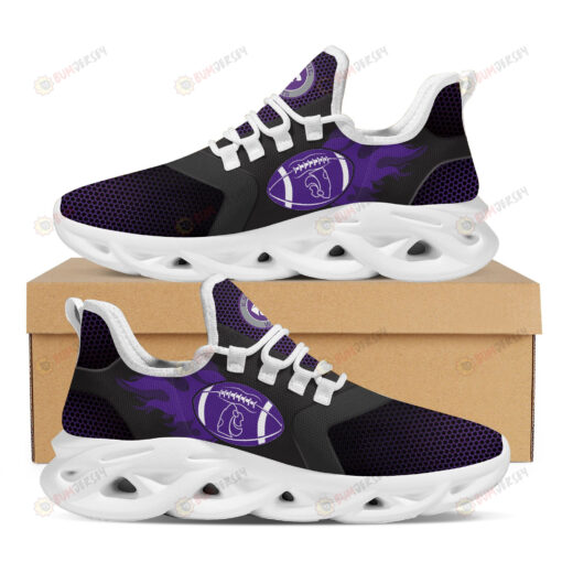 Kansas State Wildcats Logo Fire Ball Pattern Custom Name 3D Max Soul Sneaker Shoes