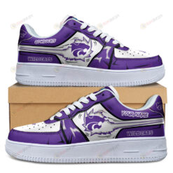 Kansas State Wildcats Logo Pattern Custom Name Air Force 1 Printed