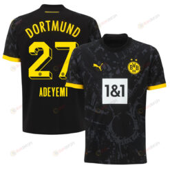 Karim Adeyemi 27 Borussia Dortmund 2023-24 Away Men Jersey - Black