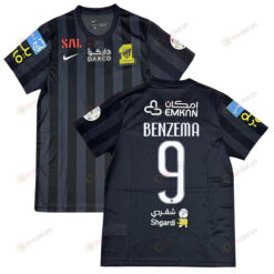 Karim Benzema 9 Al Ittihad 2023-34 Away Jersey - Black