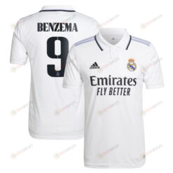 Karim Benzema 9 Real Madrid Men 2022/23 Home Player Jersey - White