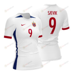 Karina S?vik 9 Norway 2023 Women Away Jersey - White - All Over Printed Jersey