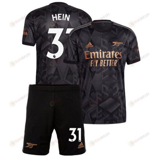 Karl Hein 31 Arsenal Away Kit 2022 - 2023 Men Jersey - Black