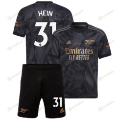 Karl Hein 31 Arsenal Away Kit 2022 - 2023 Youth Jersey - Black