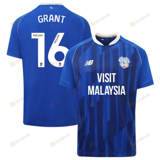 Karlan Grant 16 Cardiff City FC 2023-24 Home Men Jersey - Blue