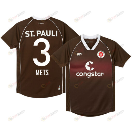 Karol Mets 3 FC St. Pauli 2023-24 Home Men Jersey - Brown