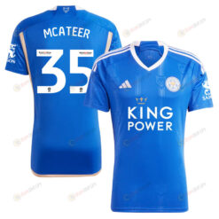Kasey McAteer 35 Leicester City FC 2023/24 Home Men Jersey - Blue
