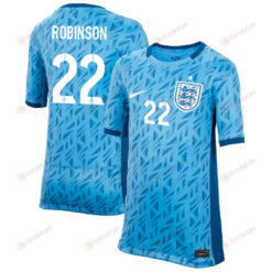 Katie Robinson 22 England 1 Star Women's National Team 2023-24 World Cup Away Jersey