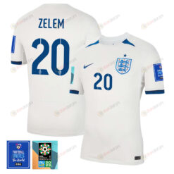 Katie Zelem 20 England 1 Star FIFA Patch Women's National Team 2023-24 World Cup Home Men Jersey