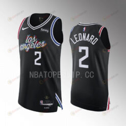 Kawhi Leonard 2 Los Angeles Clippers 2022-23 City Edition Jersey Black