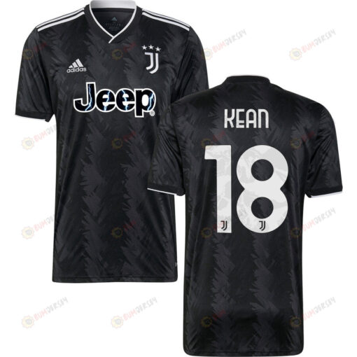 Kean 18 Juventus Men 2022/23 Away Jersey - Black