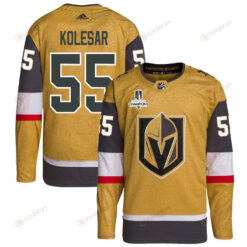 Keegan Kolesar 55 Vegas Golden Knights Stanley Cup 2023 Champions Patch Home Breakaway Men Jersey - Gold