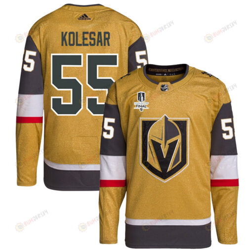 Keegan Kolesar 55 Vegas Golden Knights Stanley Cup 2023 Final Patch Home Breakaway Men Jersey - Gold