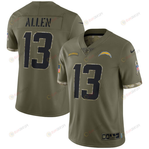 Keenan Allen Los Angeles Chargers 2022 Salute To Service Limited Jersey - Olive