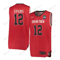 Keenan Evans 25 Texas Tech Red Raiders Basketball Jersey Red