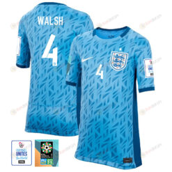 Keira Walsh 4 England 1 Star FIFA Patch Women's National Team 2023-24 World Cup Away Jersey