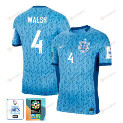 Keira Walsh 4 England 1 Star FIFA Patch Women's National Team 2023-24 World Cup Away Men Jersey