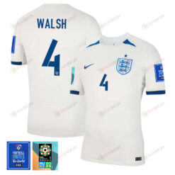 Keira Walsh 4 England 1 Star FIFA Patch Women's National Team 2023-24 World Cup Home Men Jersey