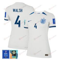 Keira Walsh 4 England 1 Star FIFA Patch Women's National Team 2023-24 World Cup Home WOMEN Jersey