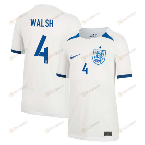 Keira Walsh 4 England 1 Star Women's National Team 2023-24 World Cup Home Jersey